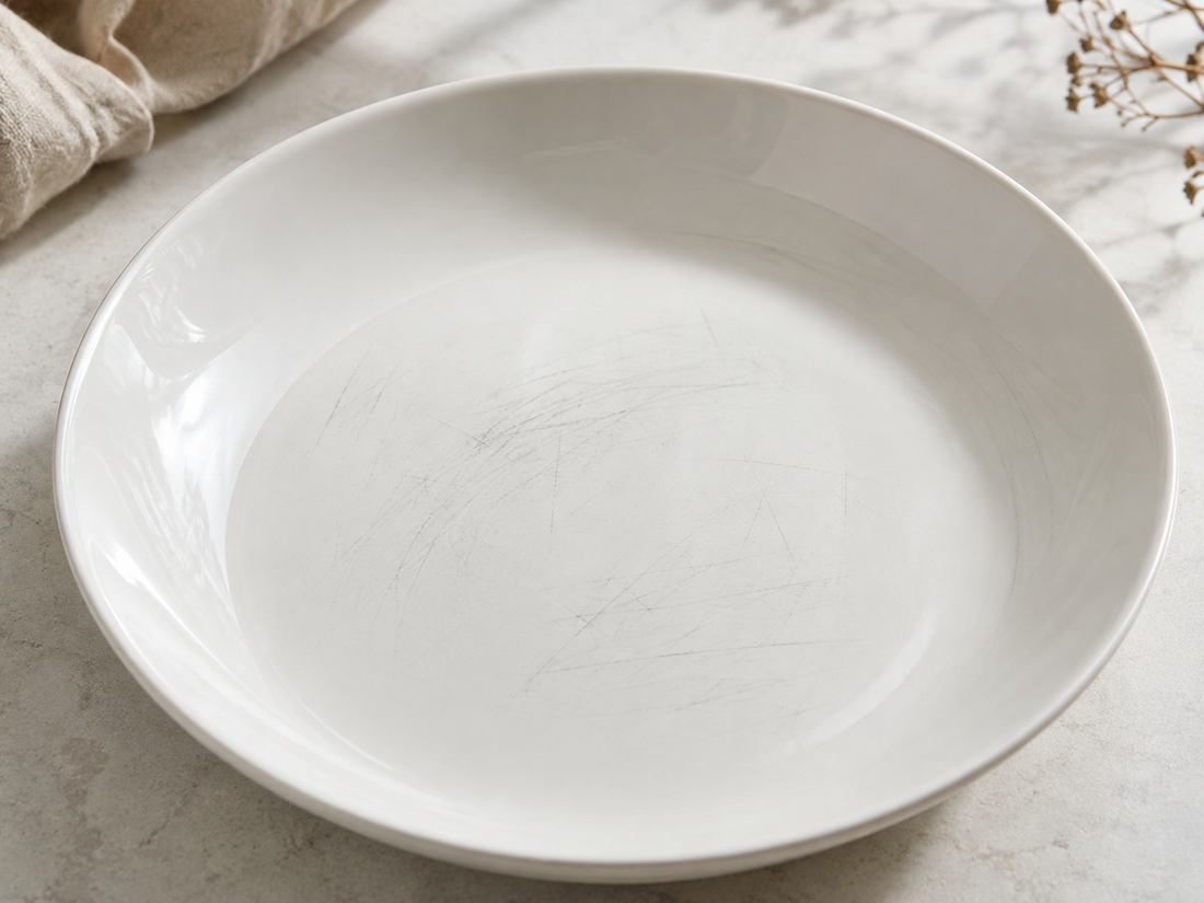 Why Gray Utensil Marks Appear on Porcelain and What They Really Mean