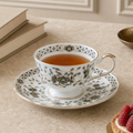 Nocturne Bloom Teacup & Saucer — 210 ml