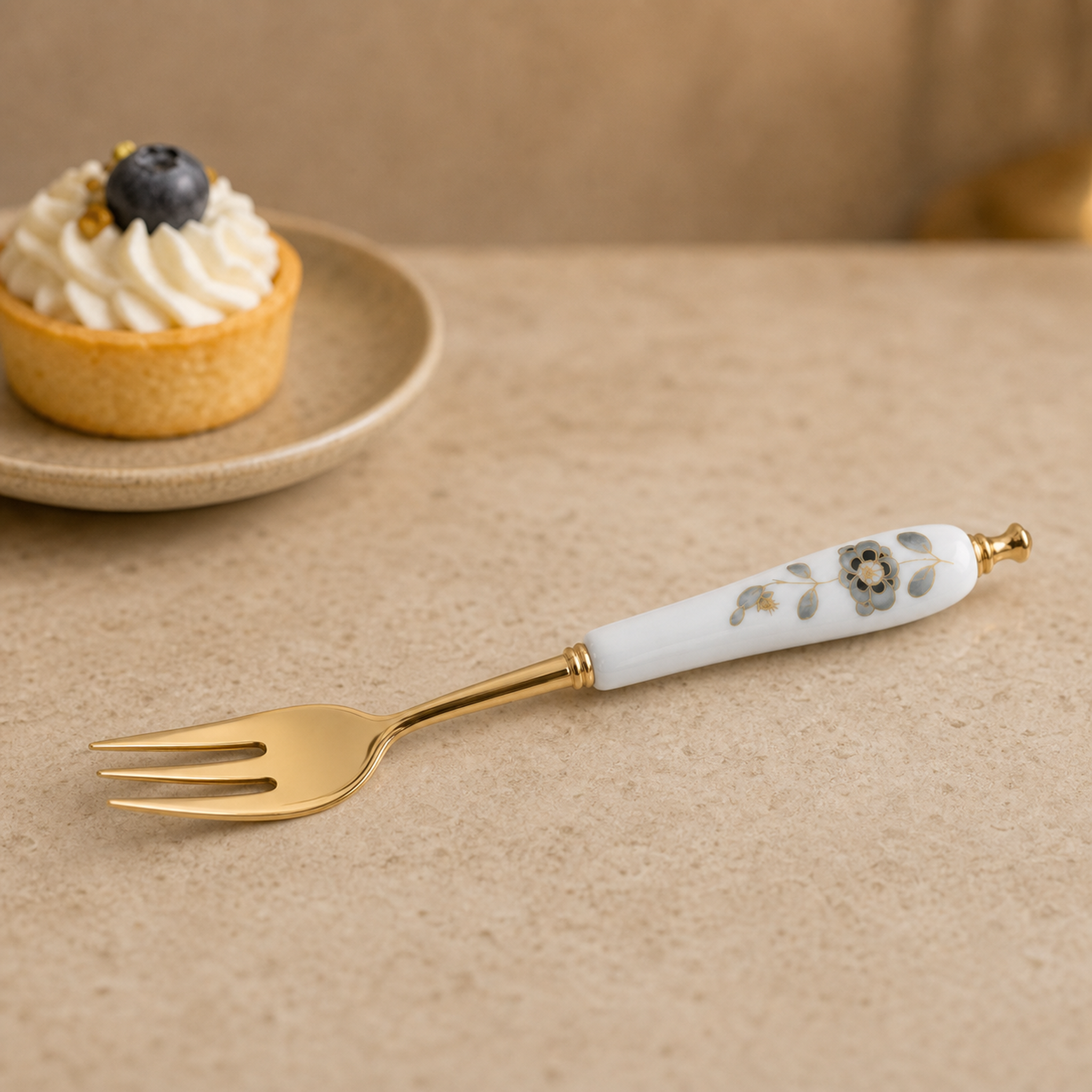 Nocturne Bloom Cake Fork — 13.5 cm