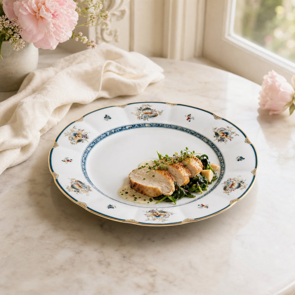 Gilded Garland Deep Plate — 23 cm