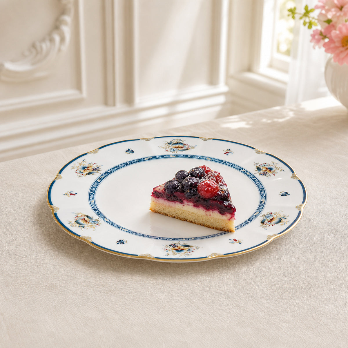 Gilded Garland Cake Plate — 19 cm