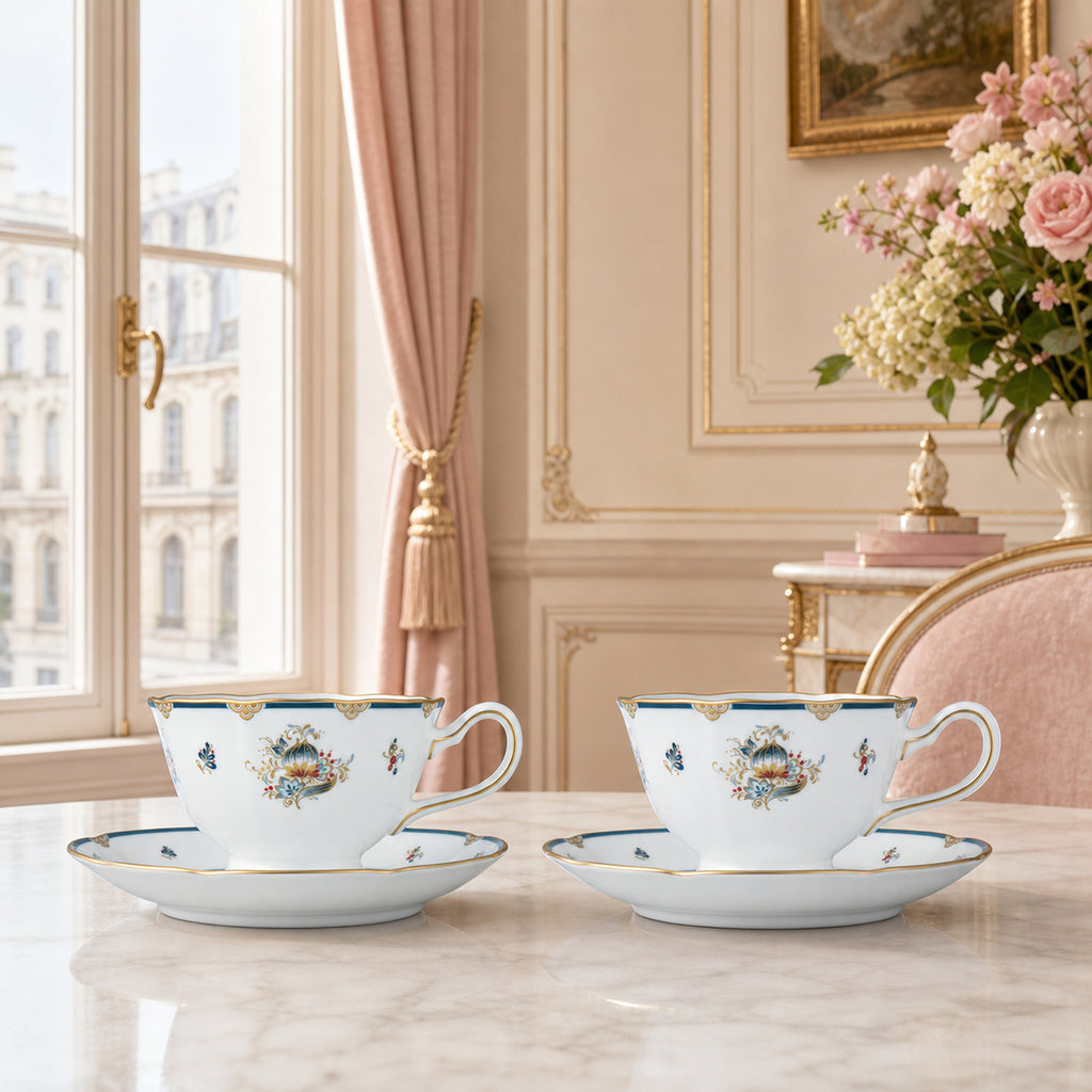Gilded Garland Tea Set for Two — 210 ml
