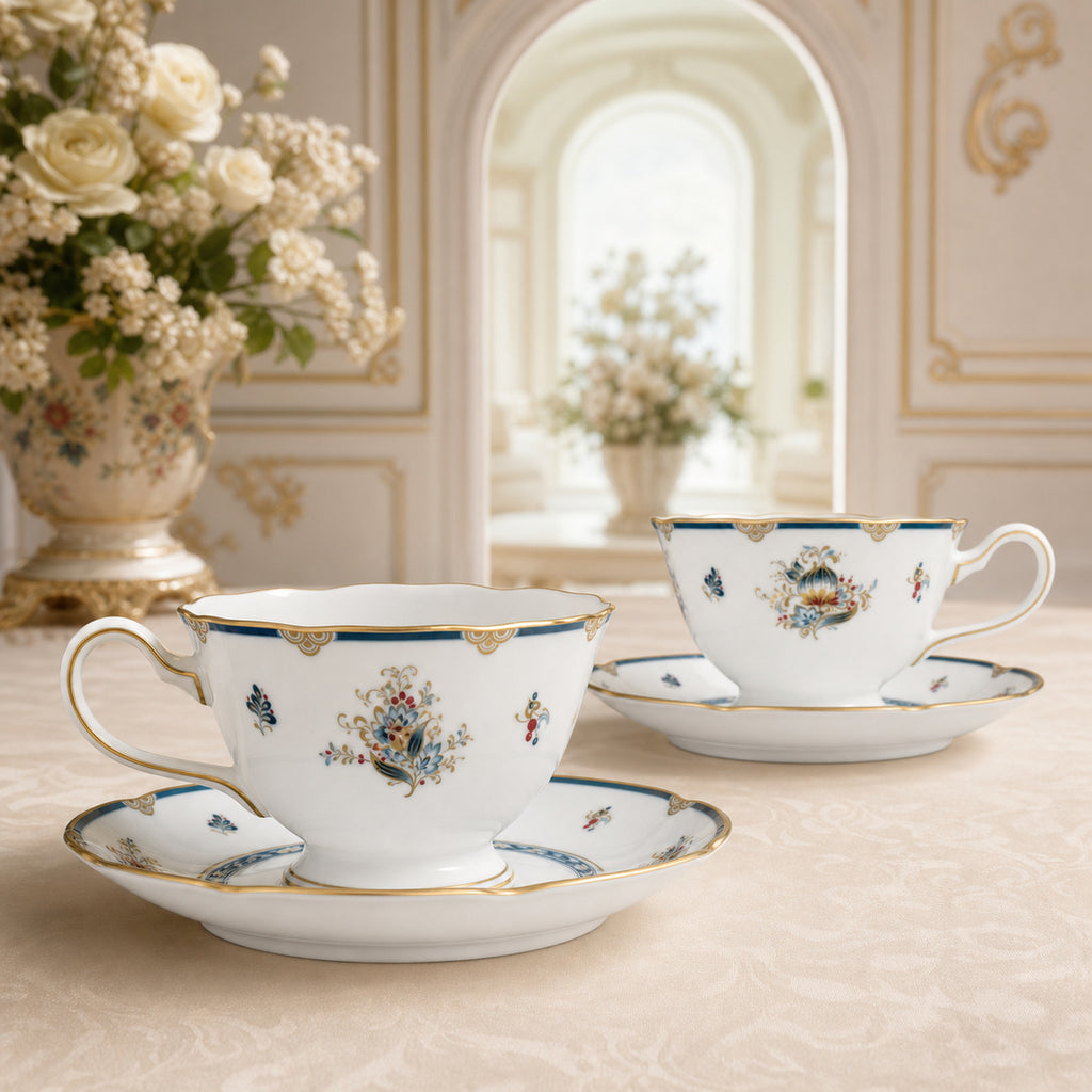 Gilded Garland Tea Set for Two — 210 ml