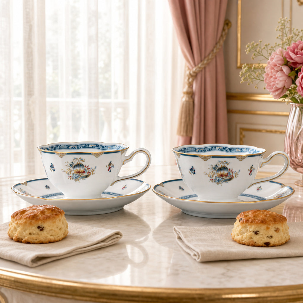 Gilded Garland Tea Set for Two — 210 ml