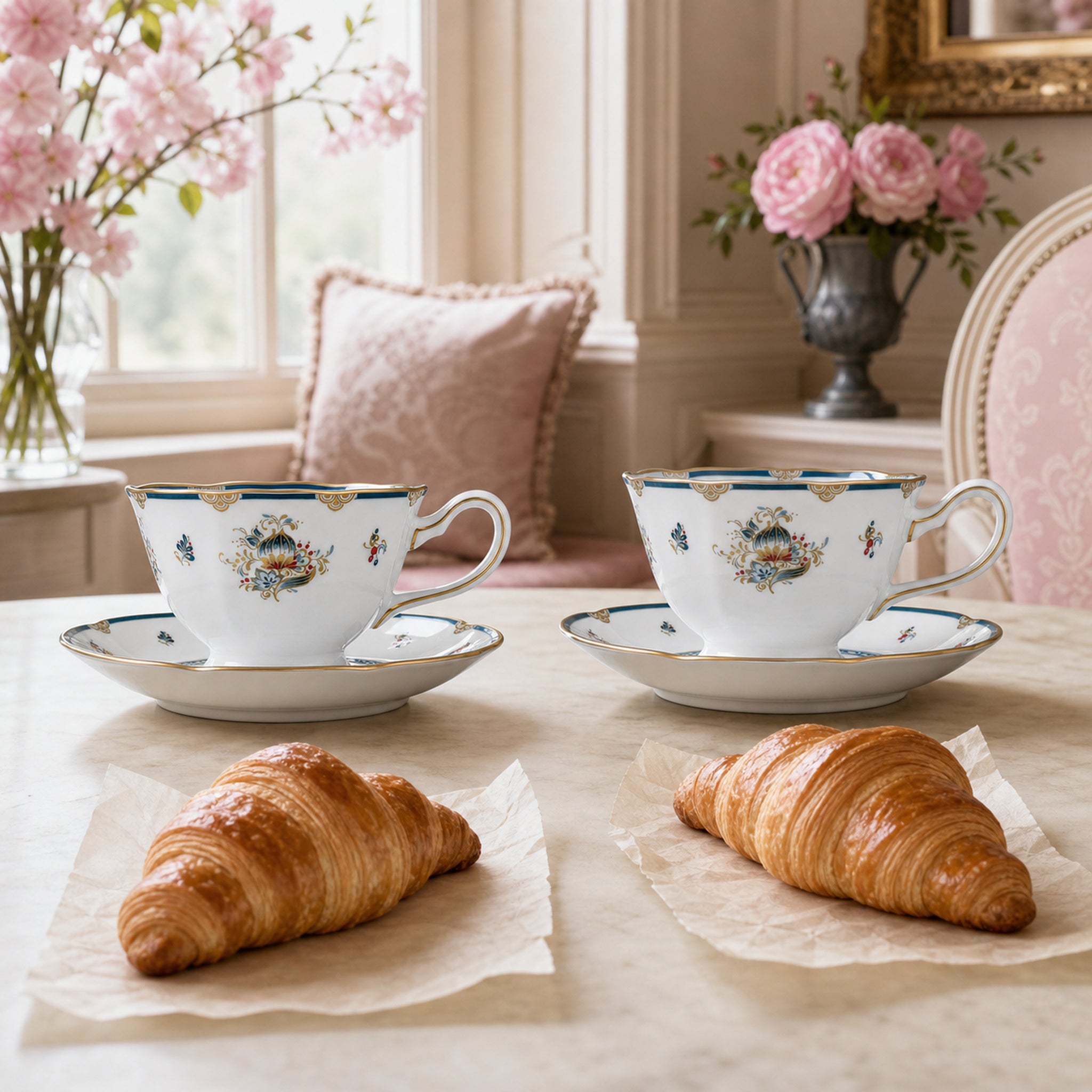 Gilded Garland Tea Set for Two — 210 ml