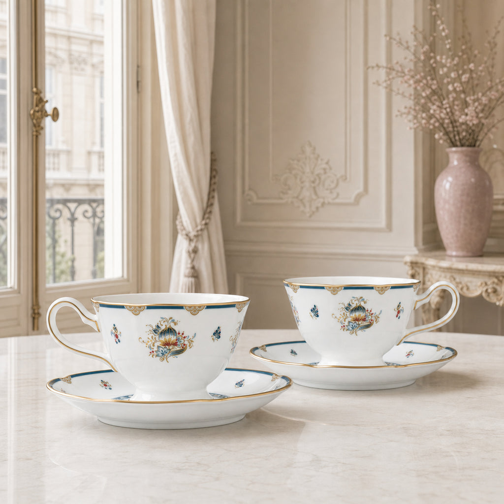 Gilded Garland Tea Set for Two — 210 ml