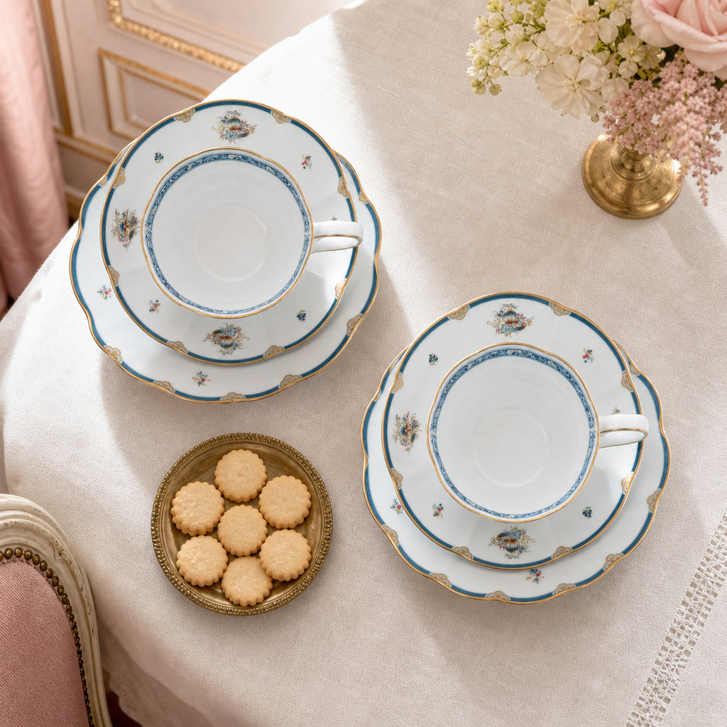 Gilded Garland Tea Set for Two — 210 ml