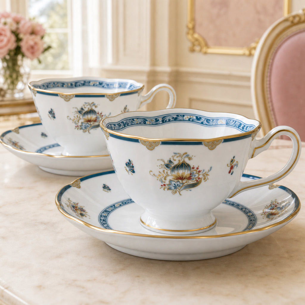 Gilded Garland Tea Set for Two — 210 ml