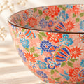 Hana Karakusa Temari Floral Bowl — Pink — floral ceramic close-up