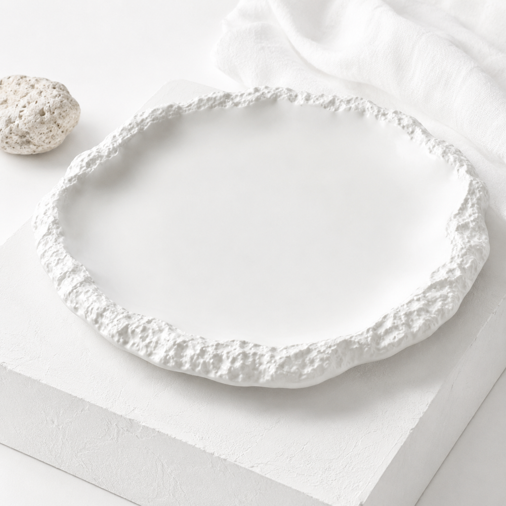 Textured Crater Dinner Plate