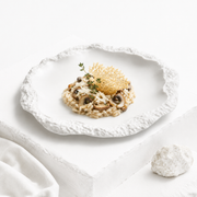 Hotel Restaurant European-style Embossed Stone Pattern Ceramic Plate