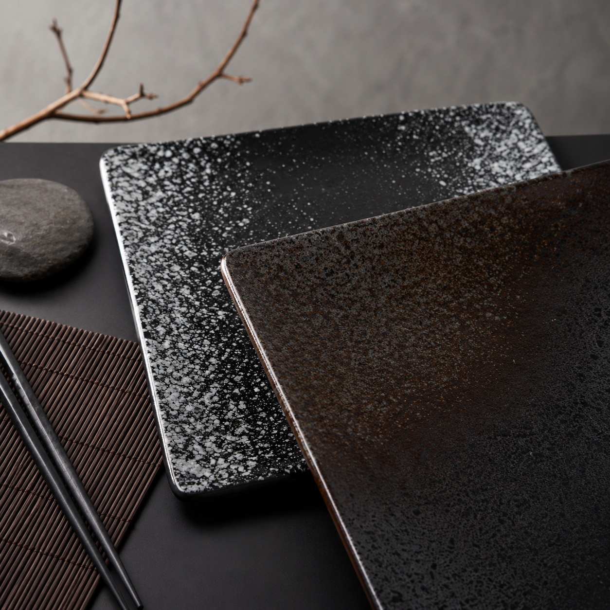 Noir Galactic Square Platter