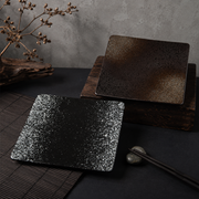 Square Plate Colored Glaze Plate Dish Barbecue Ceramic Plate
