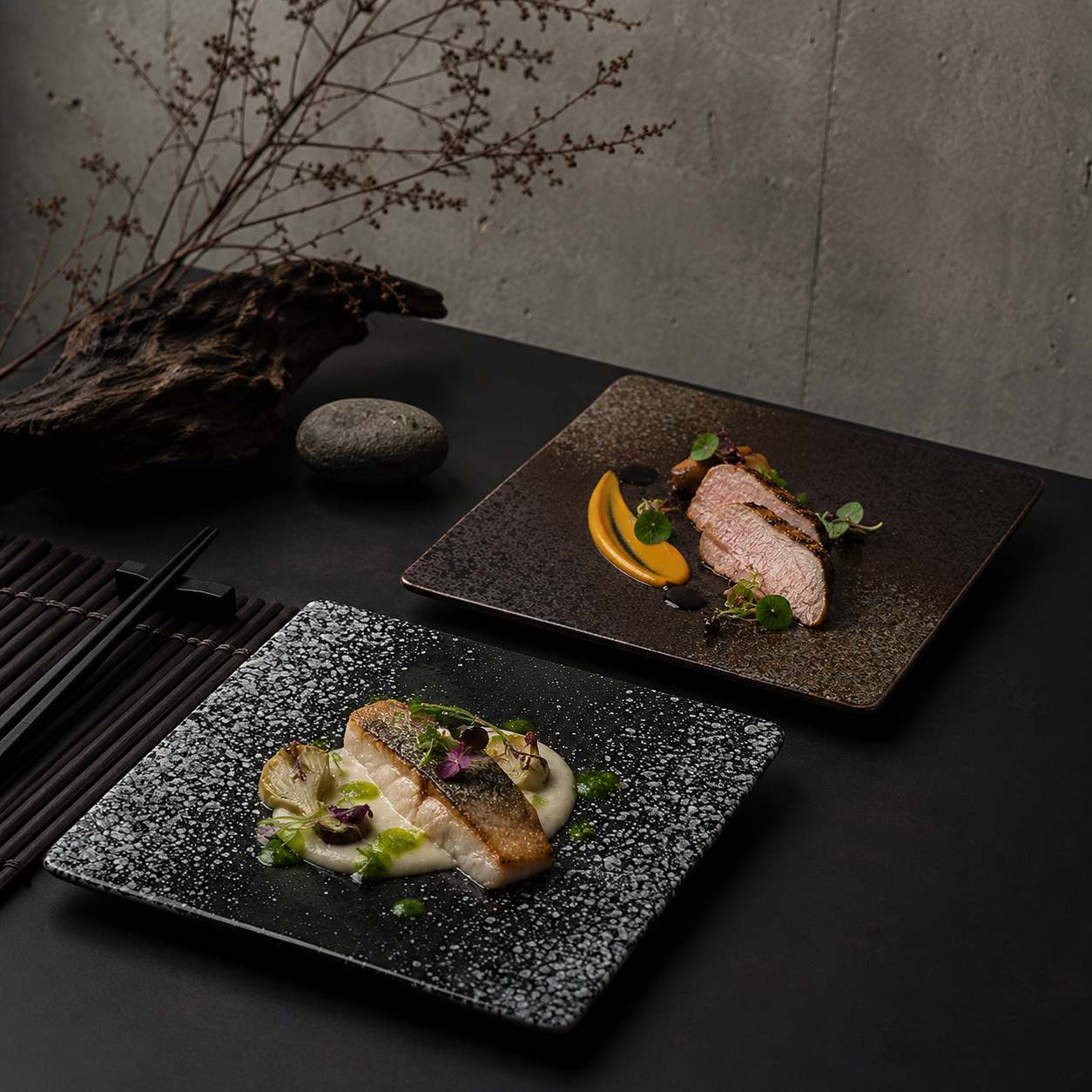 Noir Galactic Square Platter