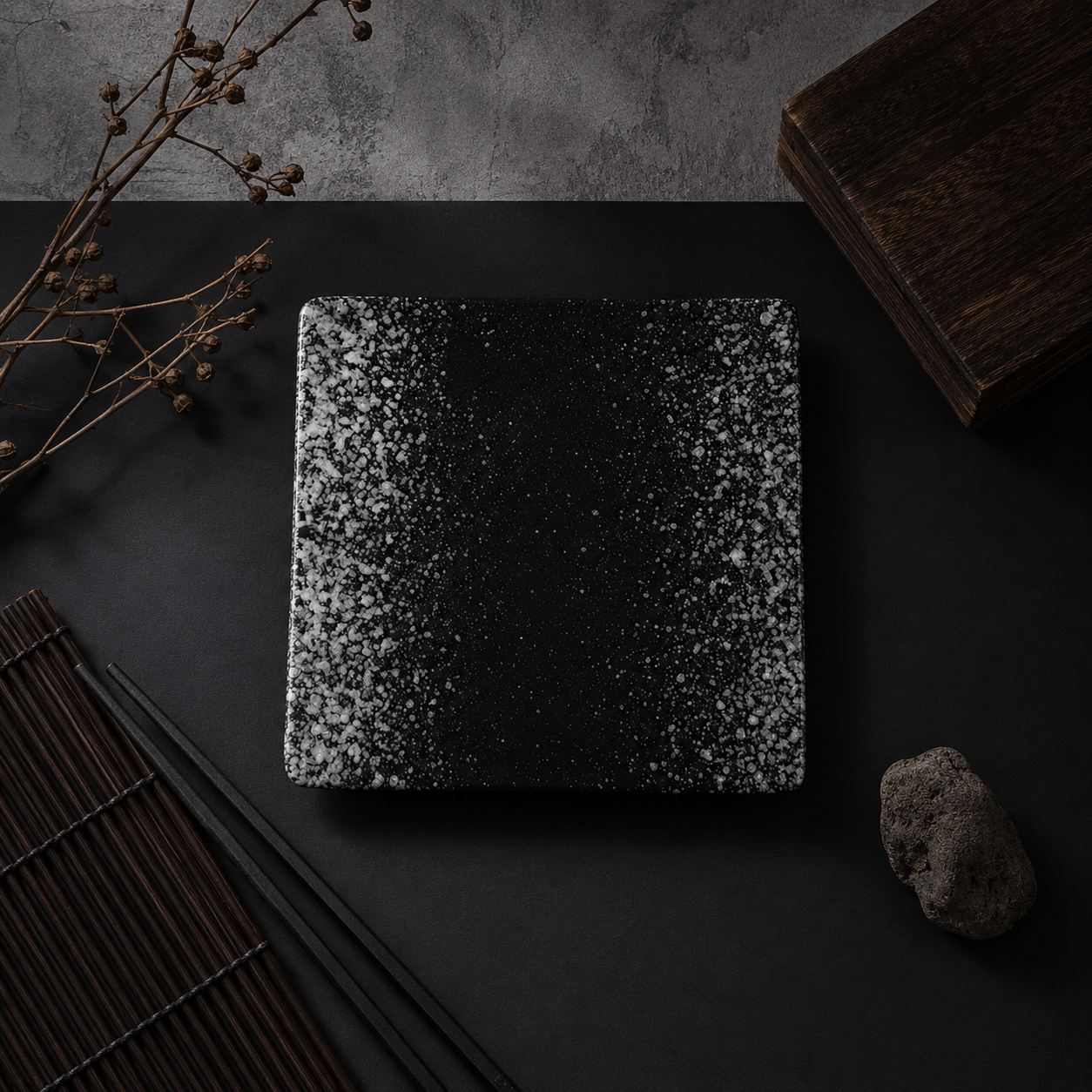 Noir Galactic Square Platter