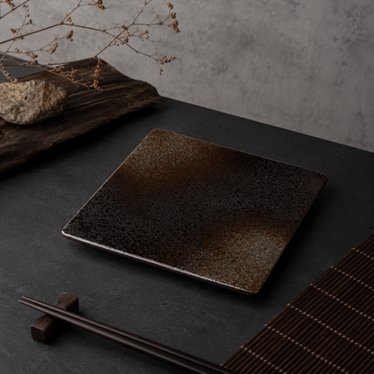 Noir Galactic Square Platter