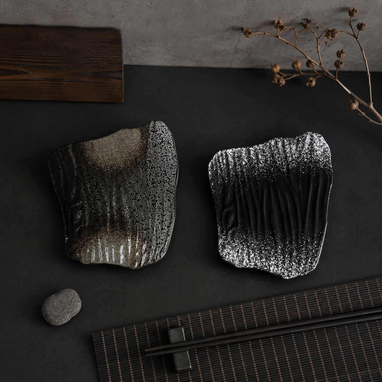 Ash Volcanic Wave Tray