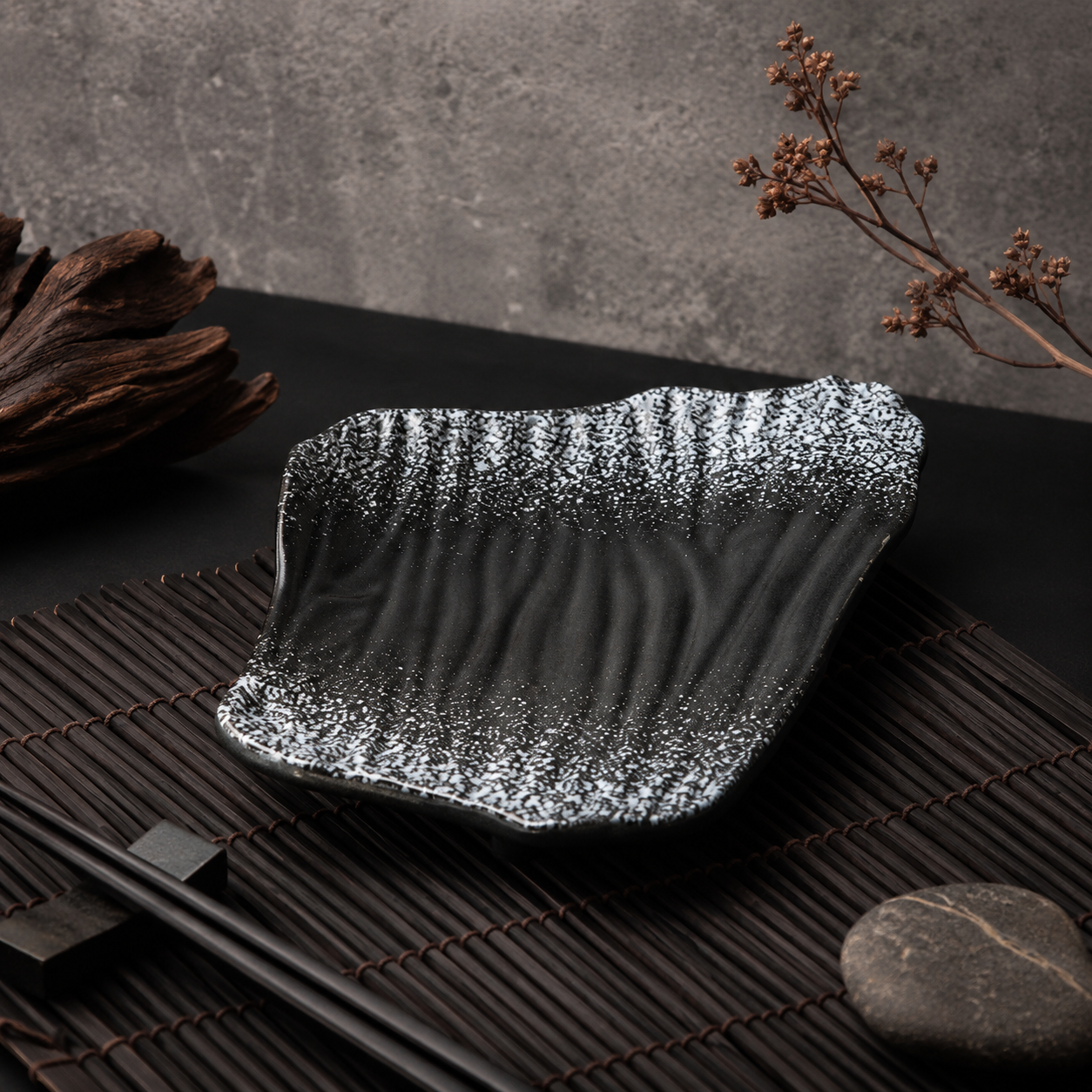 Ash Volcanic Wave Tray