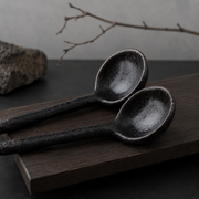 Japanese Ceramic Spoon Creative Long Handle Spoon Household Spoon Small Soup Spoon Korean Cute Rice Spoon
