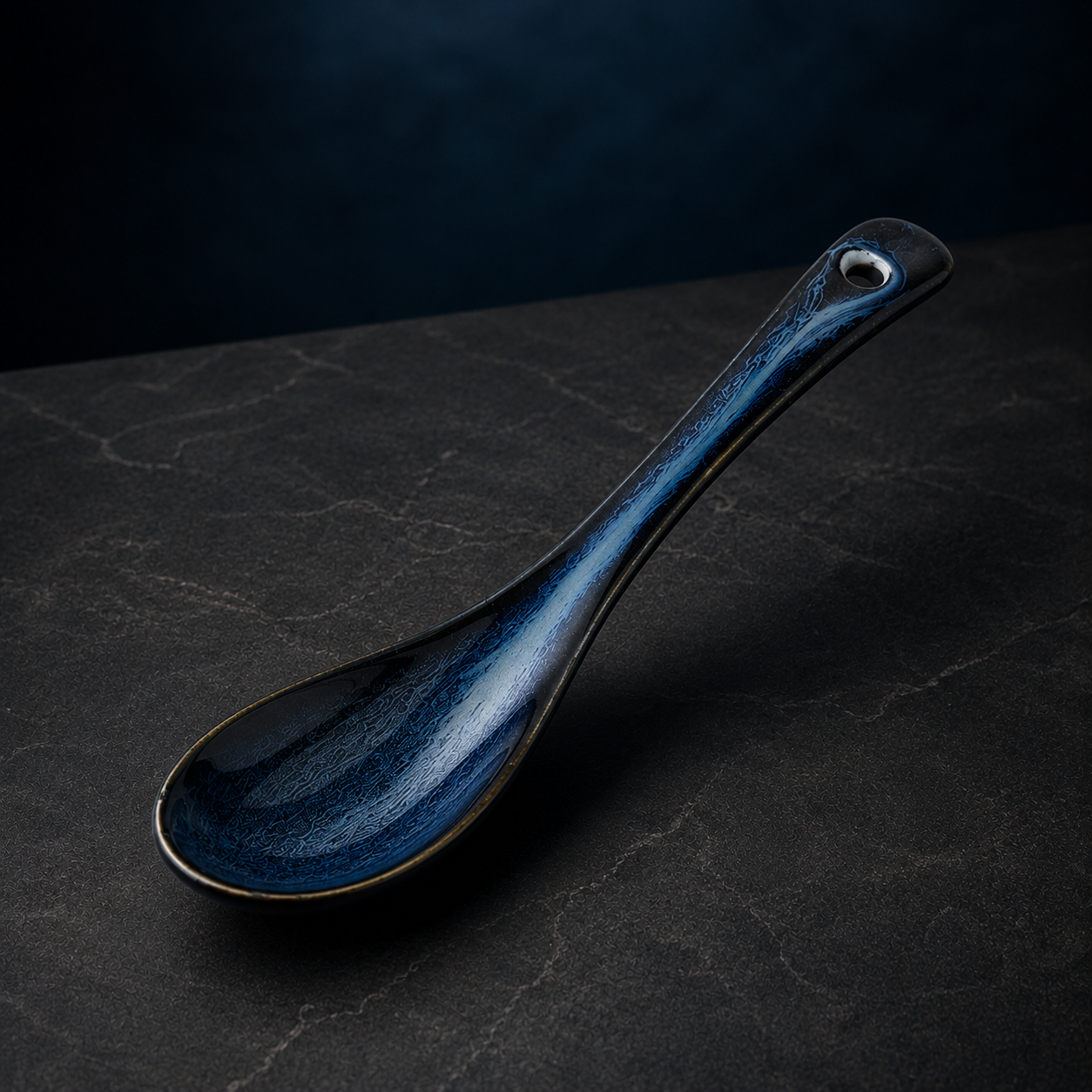 Ceramic Soup Spoon Large Soup Long Handle Noodle Spoon