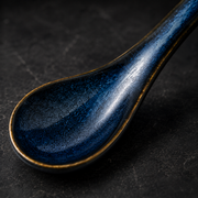 Ceramic Soup Spoon Large Soup Long Handle Noodle Spoon