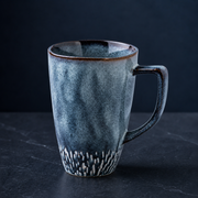 Ceramic Mug, High Mug, Large Capacity Simple Hand-painted Coffee Cup, Nordic Style Mug
