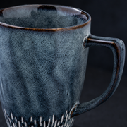 Ceramic Mug, High Mug, Large Capacity Simple Hand-painted Coffee Cup, Nordic Style Mug