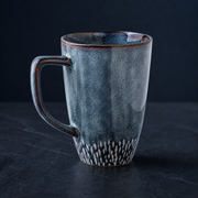 Ceramic Mug, High Mug, Large Capacity Simple Hand-painted Coffee Cup, Nordic Style Mug
