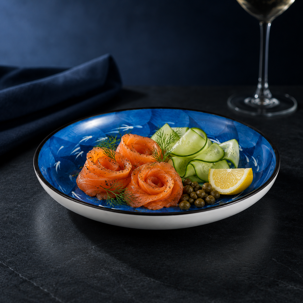Aether Embossed Fish Plate