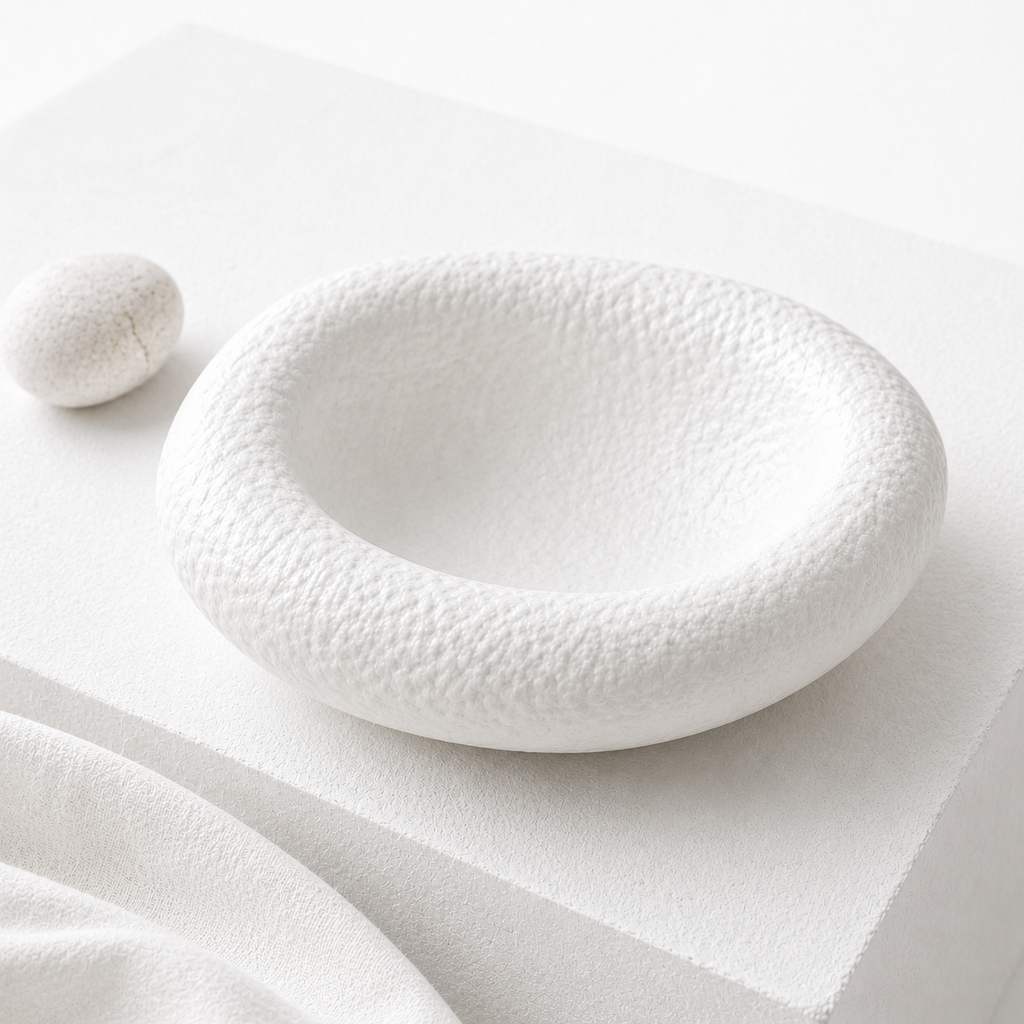 Sculptural Stone Oblique Plate