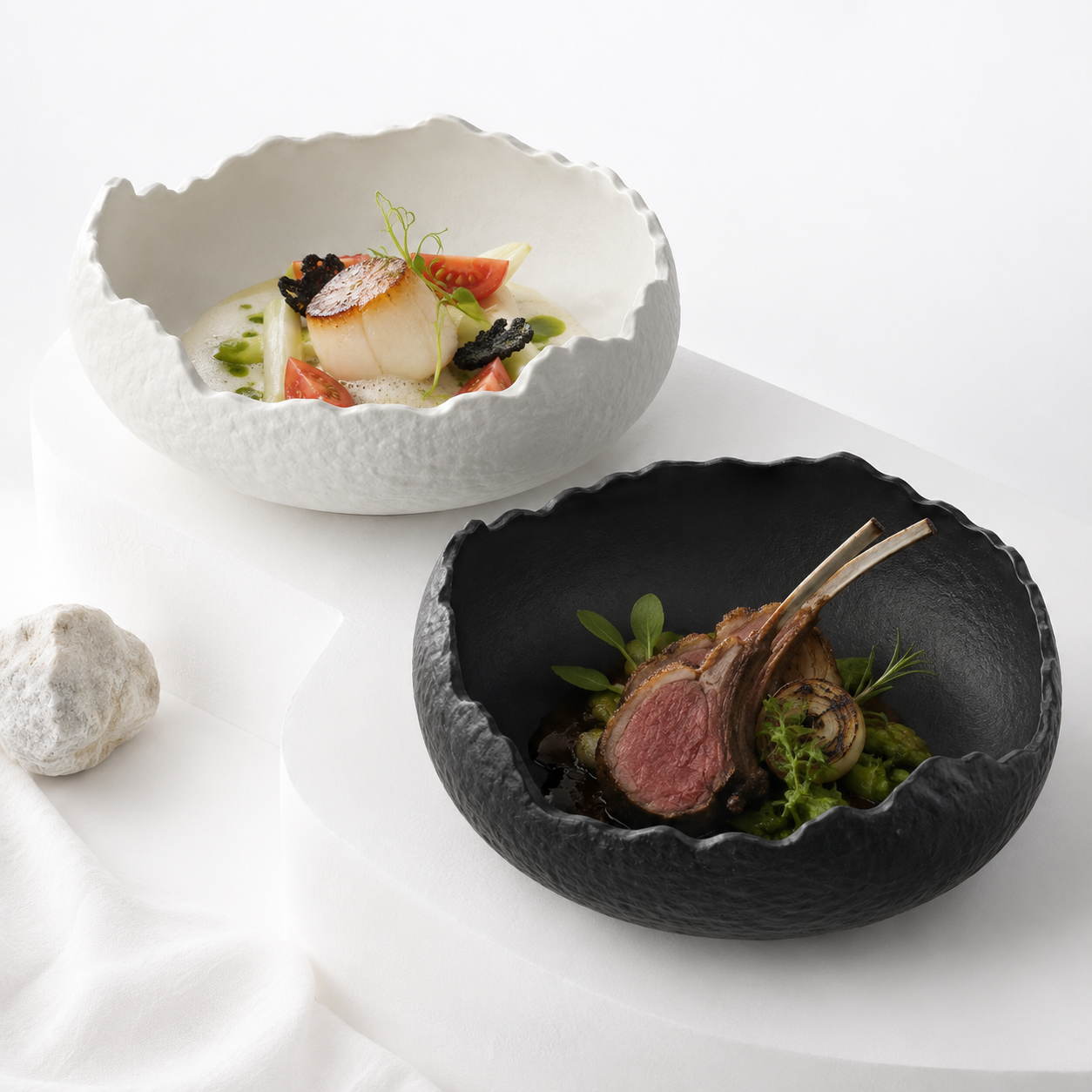 Raw Volcanic Rim Bowl