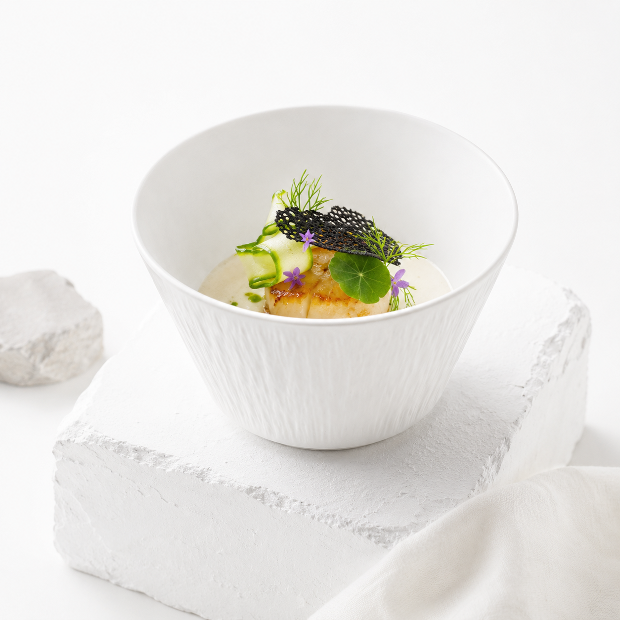 Zen Ripple Ceramic Bowl