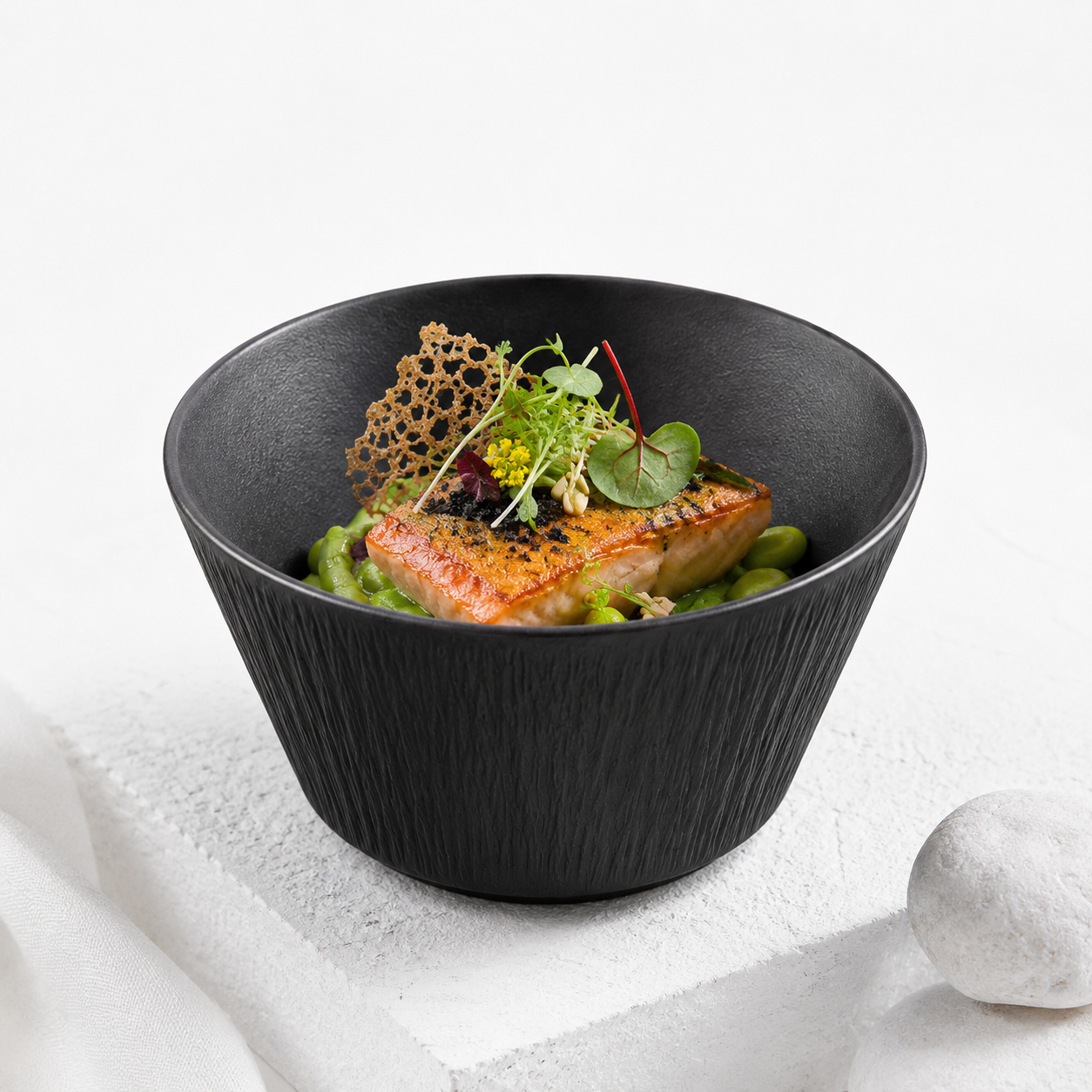 Zen Ripple Ceramic Bowl