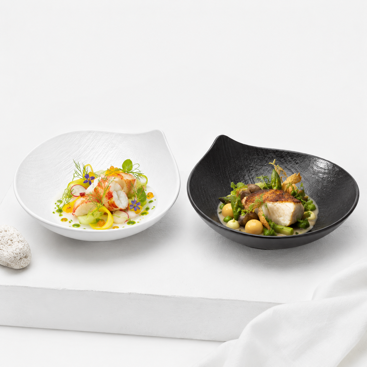 Organic Fluid Ceramic Bowl