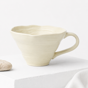 Large Capacity Breakfast Cup Milk Oatmeal Cup Hand Pinch Feeling Ceramic Cup