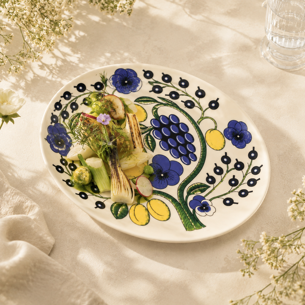 Botanical Reverie Color Oval Plate 25 cm