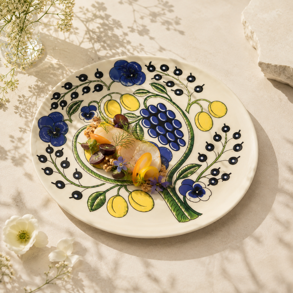 Botanical Reverie Color Oval Plate 25 cm