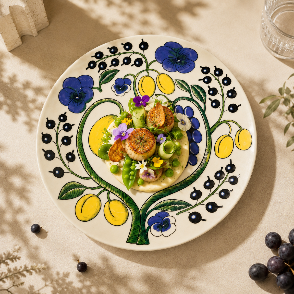 Botanical Reverie Color Round Plate