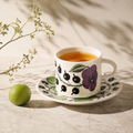 Botanical Reverie Purple Coffee Cup and Saucer 180 ml
