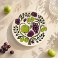 Botanical Reverie Purple Round Plate 26 cm