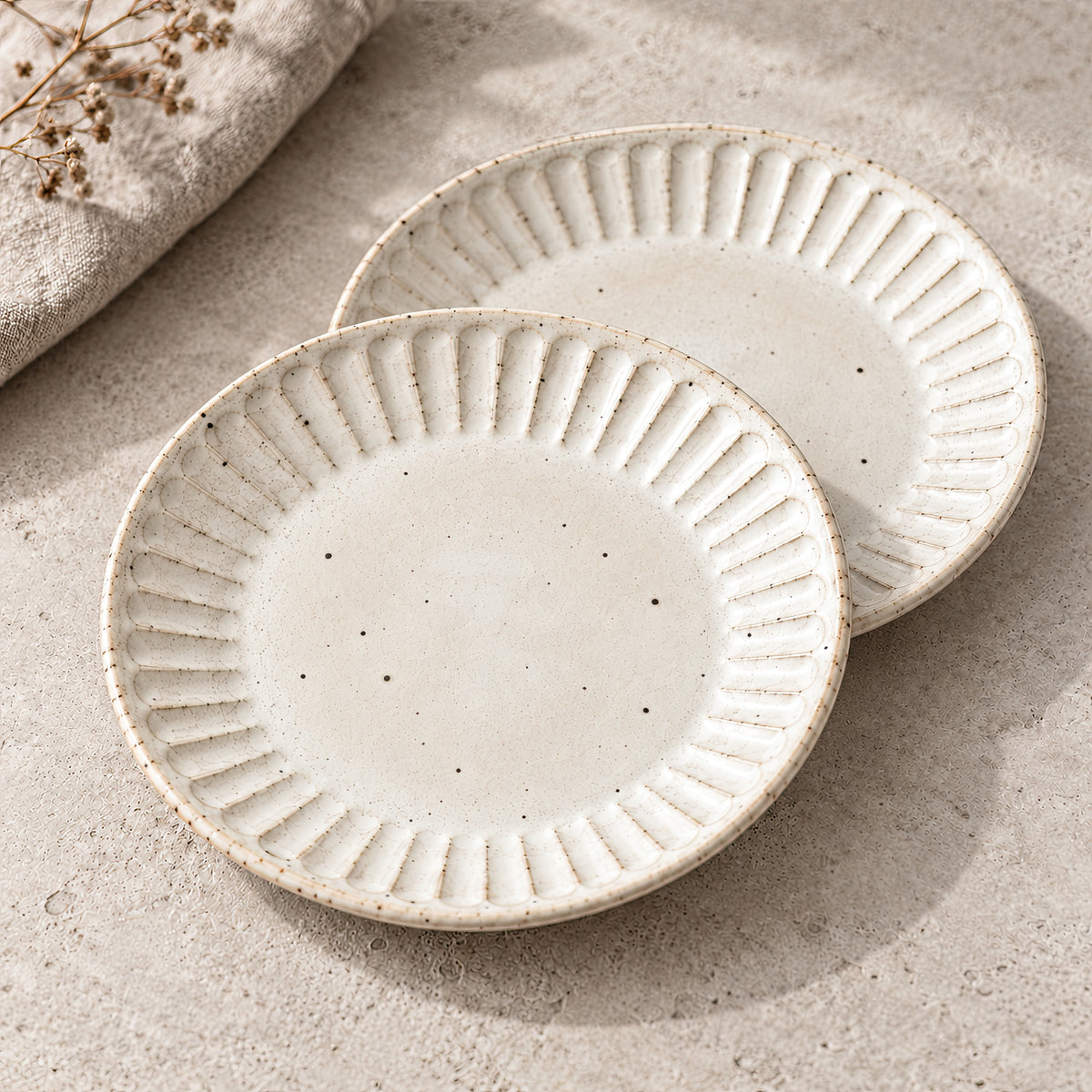 Kasumi Shinogi Plate — Mino Ware — view 4