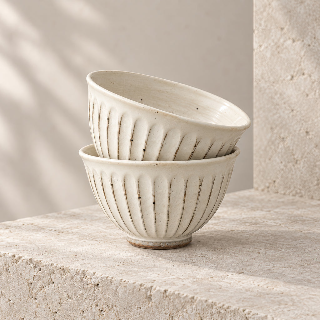Kasumi Shinogi Rice Bowl — Mino Ware — view 8