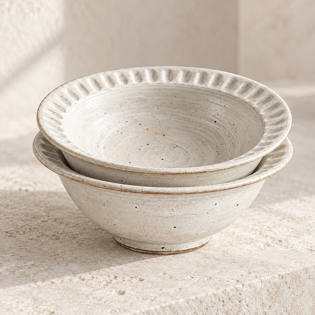 Kasumi Shinogi Rim Bowl — Mino Ware — view 4
