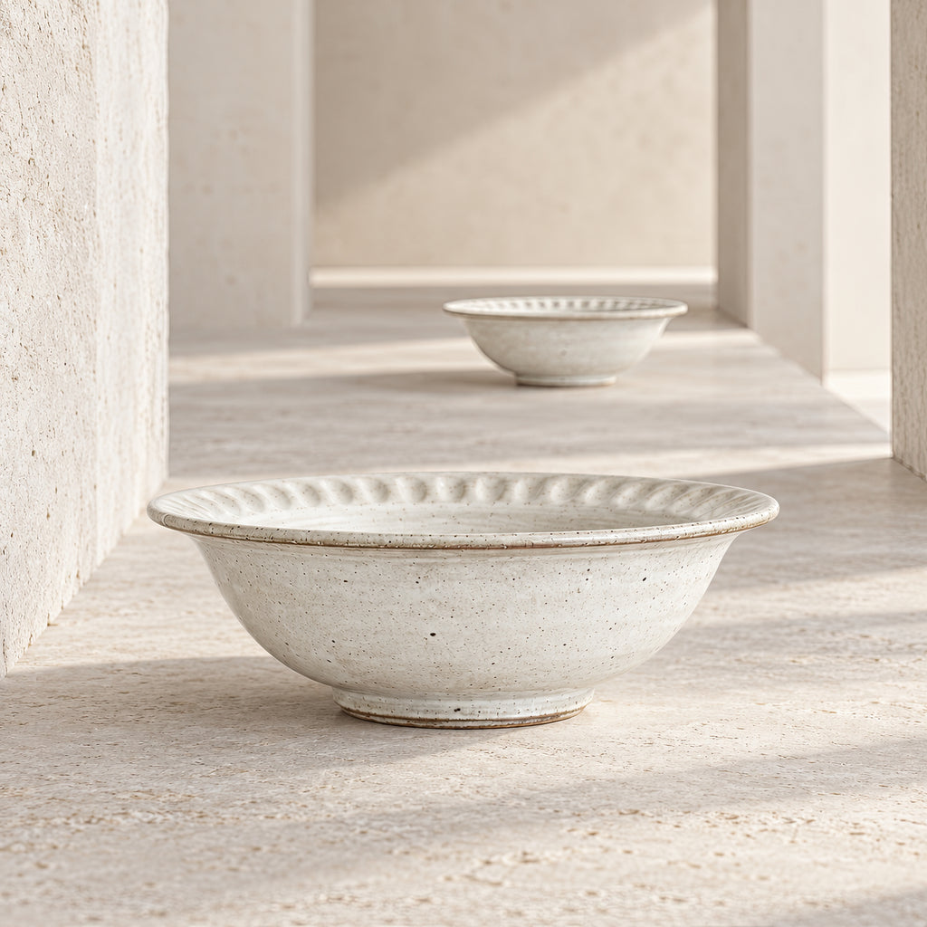 Kasumi Shinogi Rim Bowl — Mino Ware — view 5