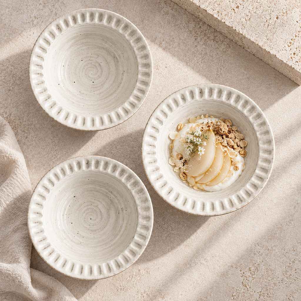 Kasumi Shinogi Rim Bowl — Mino Ware — view 9