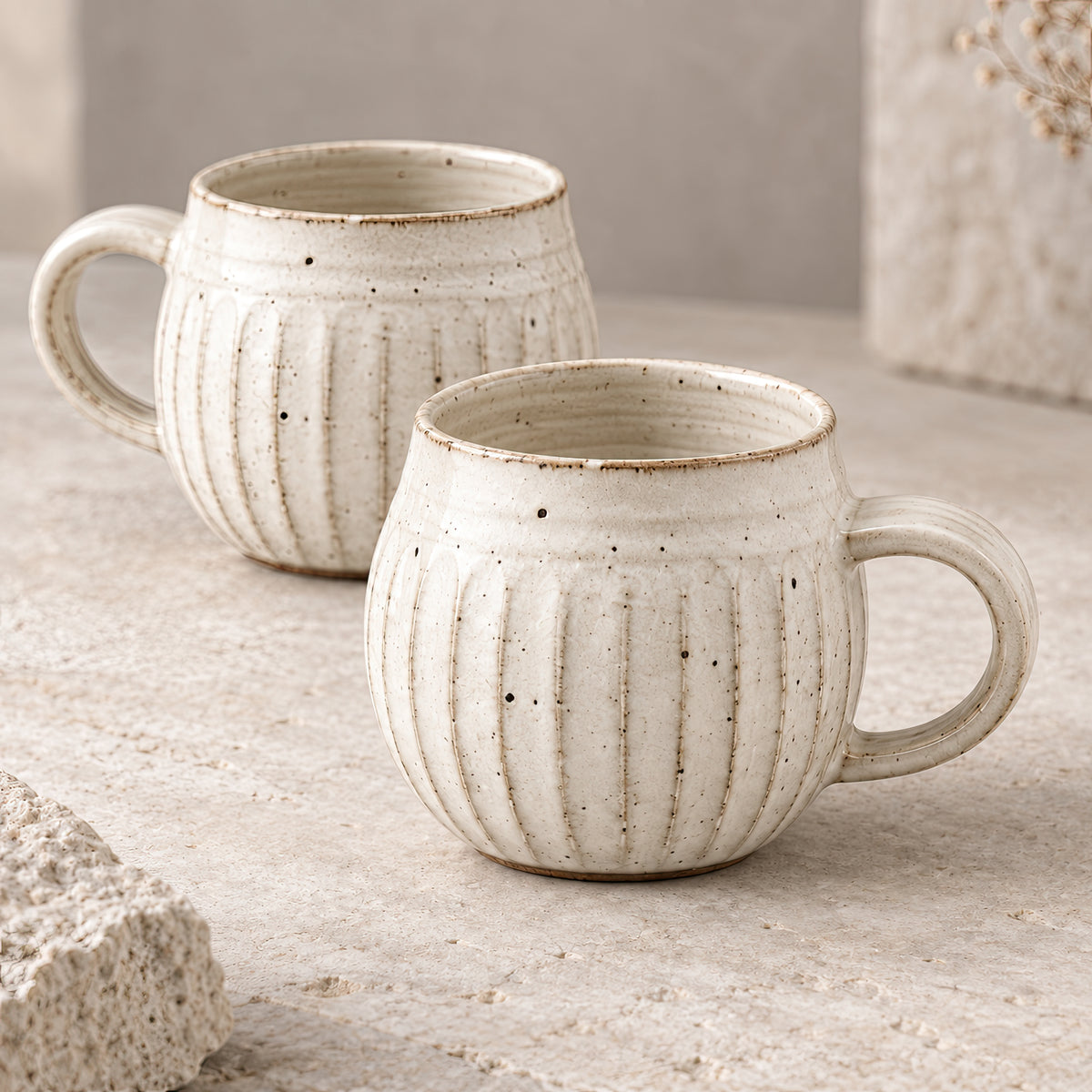 Kasumi Shinogi Rounded Mug — Mino Ware — view 3