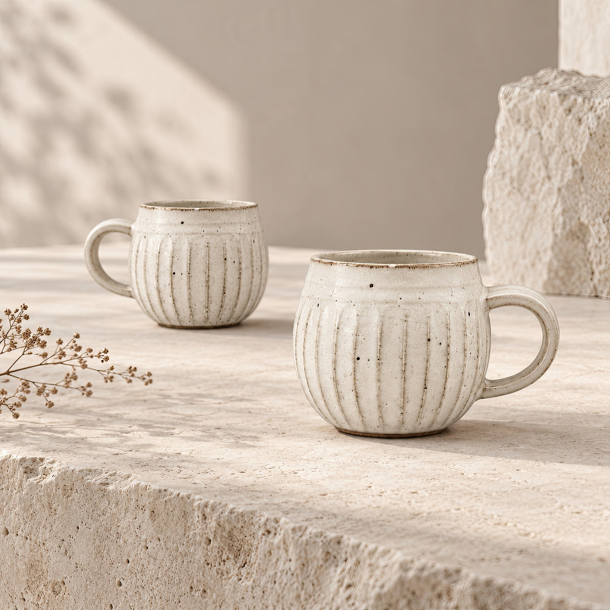 Kasumi Shinogi Rounded Mug — Mino Ware — view 5