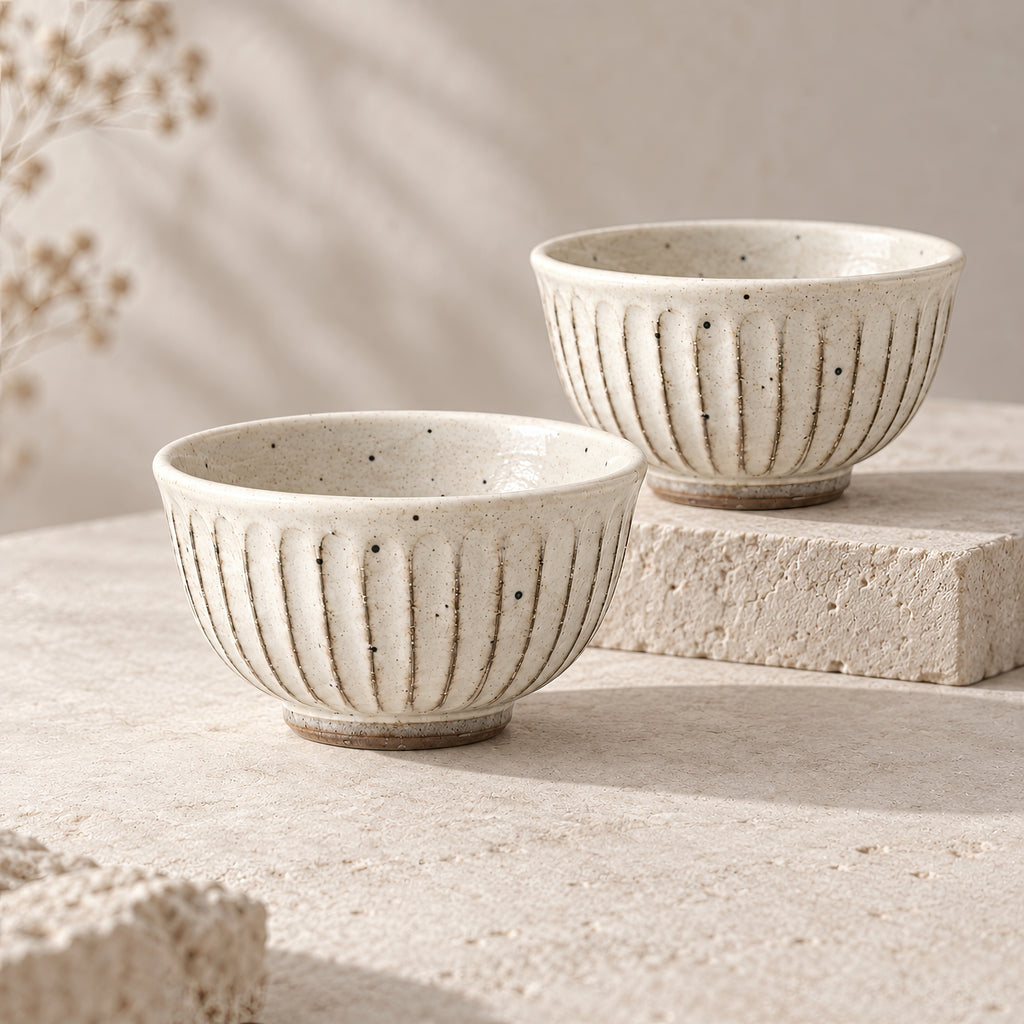 Kasumi Shinogi Sencha Bowl — Mino Ware — view 6