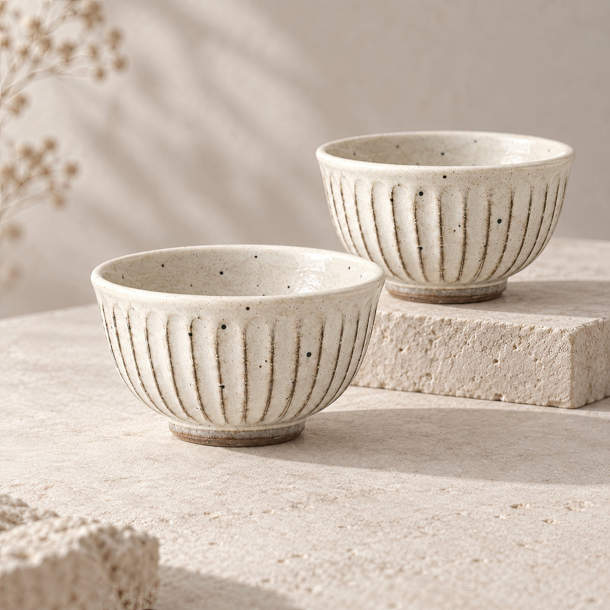 Kasumi Shinogi Sencha Bowl — Mino Ware — view 6