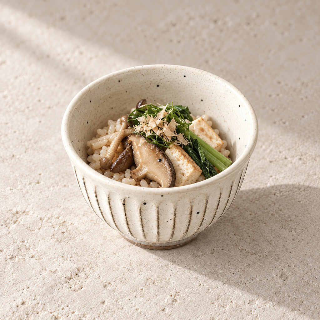 Kasumi Shinogi Sencha Bowl — Mino Ware — view 8